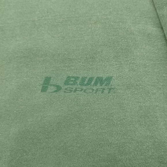 B.U.M. Sport men's vintage short sleeve t-shirt XL green logo front/back - Picture 5 of 14